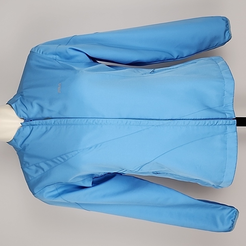 FILA Women's Sky Blue Mesh Lined Lightweight Zip Up Windbreaker Jacket S